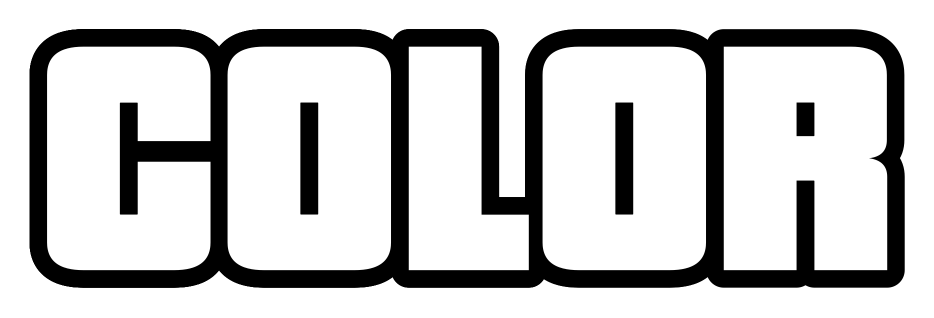 color logo czarno białe black white 